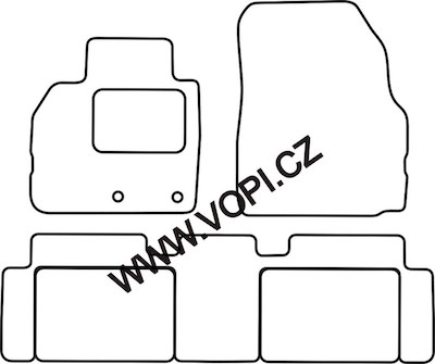 Textil-Autoteppiche Renault Scenic s výklenky 2003 -> Carfit (3849)